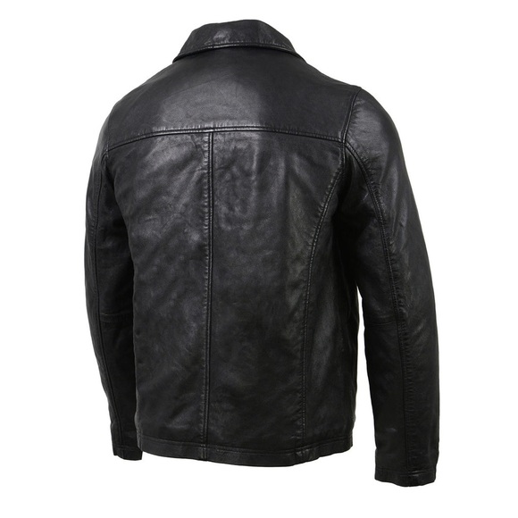 MILWAUKEE LEATHER VINTAGE MEN'S CLASSIC BLACK ZIPPER FRONT JACKET - Picture 5 of 7